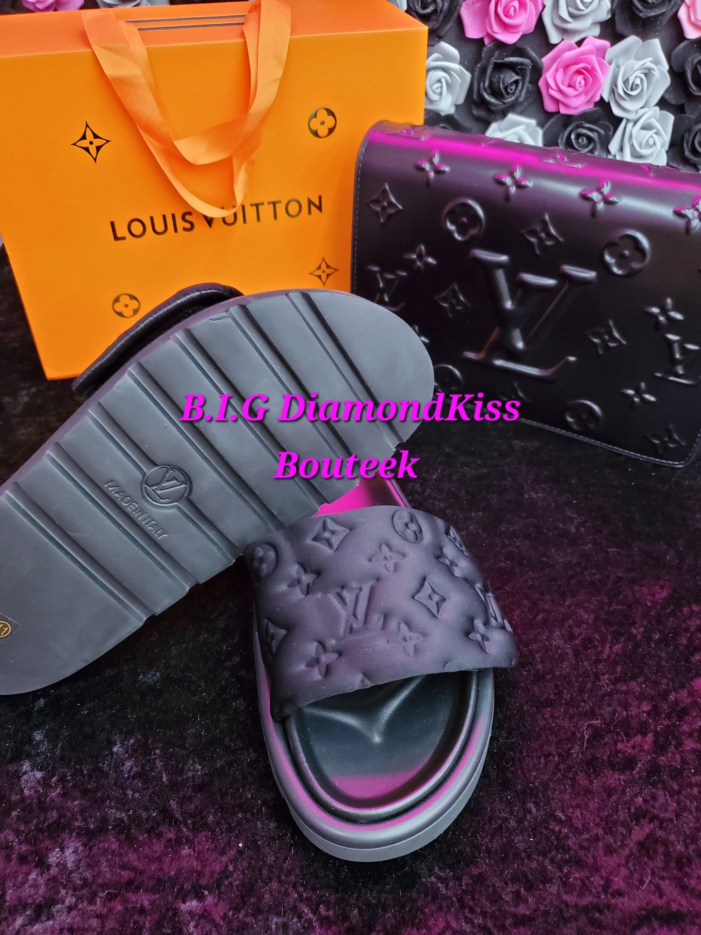 Puffy Monogram Slides