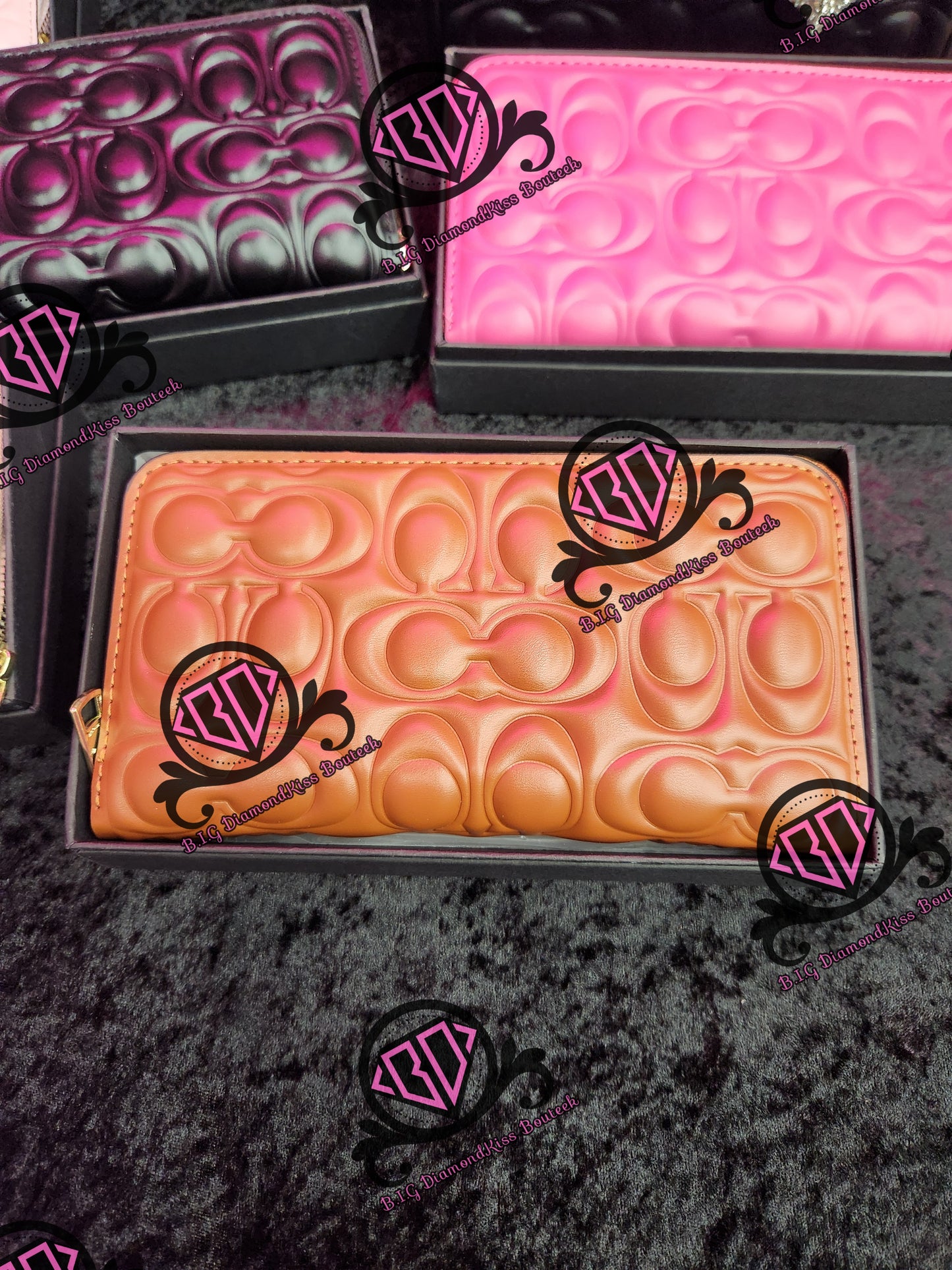 Embossed C Wallets